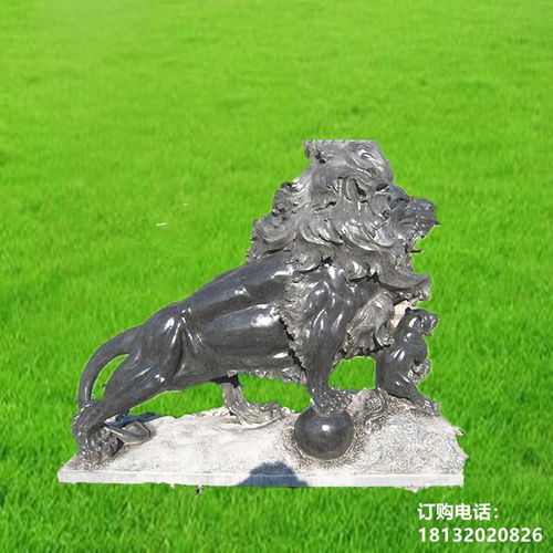 門口石雕獅子 濰坊獅子青石雕塑廠